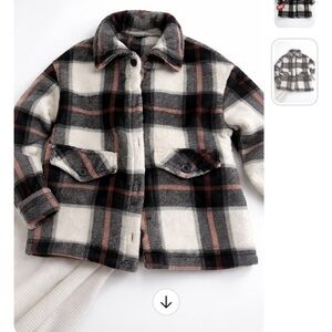 Plaid women’s Jacket - Black, White, Pink